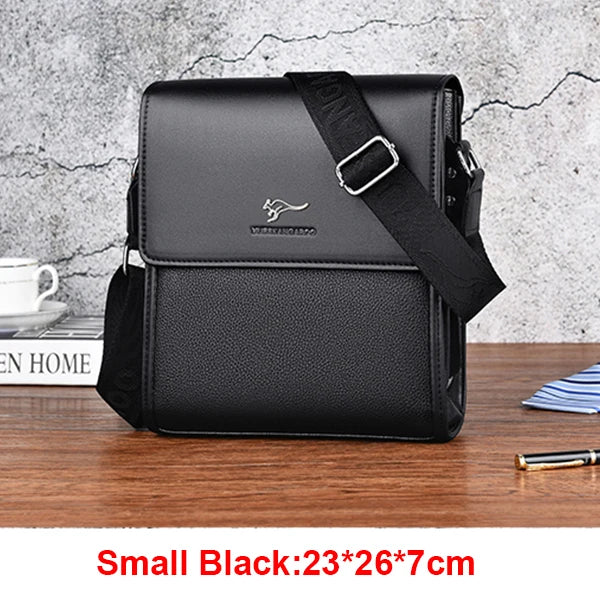 Luxury Brand Messenger Bag Men Leather Side Shoulder Bag For Men Business Office Work Bag Male Briefcase Casual Crossbody Bag
