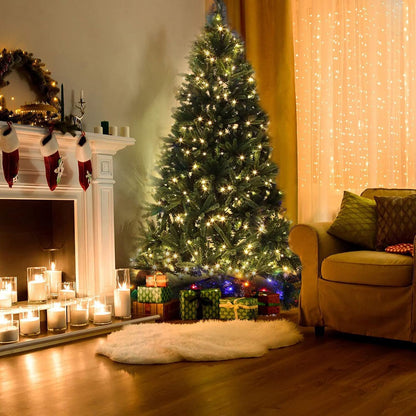 181FT 500 LED Christmas Indoor Outdoor Decorative Lights, 8 Modes Waterproof Plug in Green Wire Fairy String Lights for Christmas Tree Party Wedding Garden Holiday Home Decoration (Warm White)