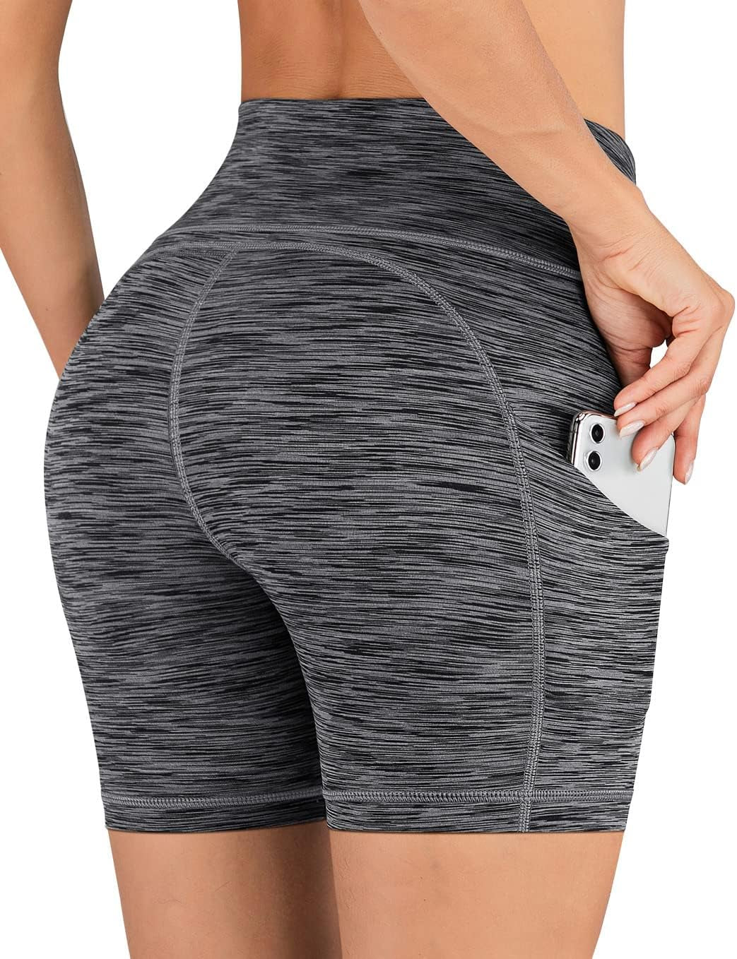 Yoga Shorts for Women with Pockets 8"/5" Biker Shorts for Women High Waisted Workout Shorts Compression Running Shorts