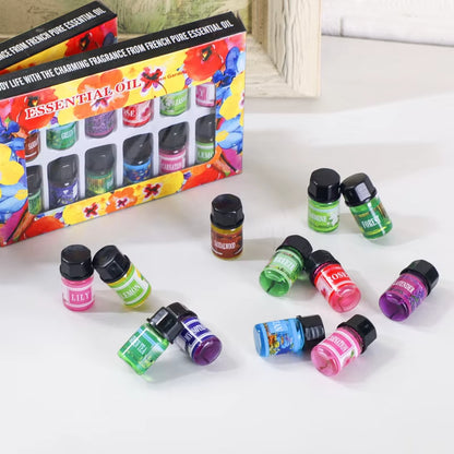 3/5Ml Natural Aromatherapy Essential Oils Set - Lavender/Rose/Jasmine Aromatic Oil for Reed Diffuser, Massage & Humidifier