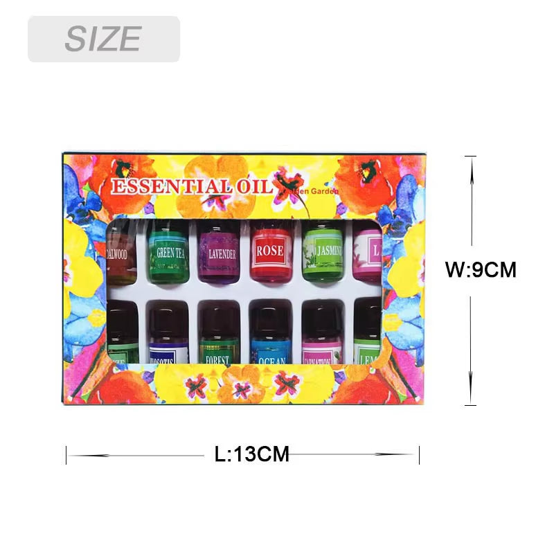 3/5Ml Natural Aromatherapy Essential Oils Set - Lavender/Rose/Jasmine Aromatic Oil for Reed Diffuser, Massage & Humidifier