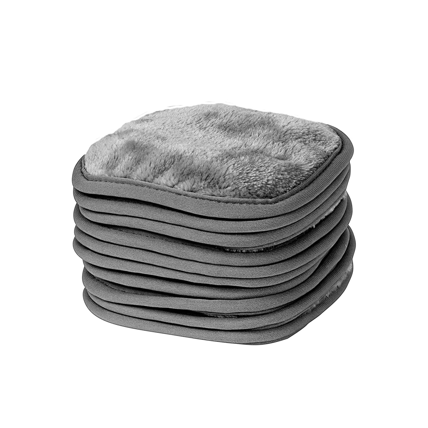Reusable Makeup Remover Cloths, Soft Microfiber Face Towels for All Skin Types, Chemical-Free, Protective, Machine Washable, Gentle & Effective Facial Cleansing, 5"X5", Gray, 10-Pack