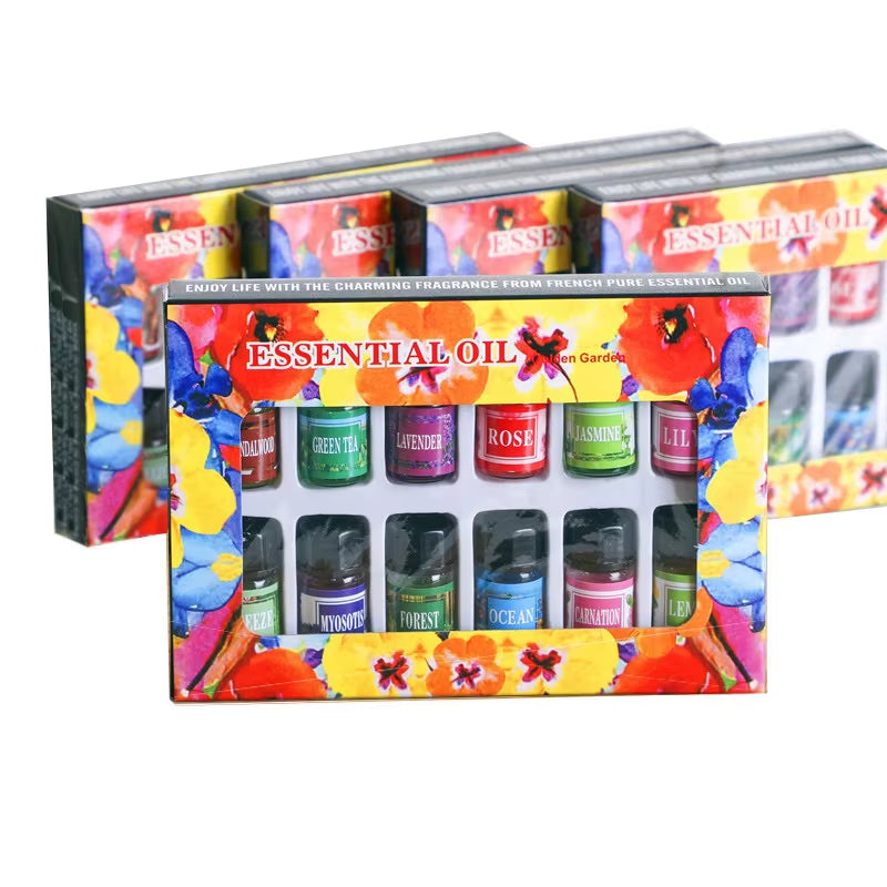 3/5Ml Natural Aromatherapy Essential Oils Set - Lavender/Rose/Jasmine Aromatic Oil for Reed Diffuser, Massage & Humidifier