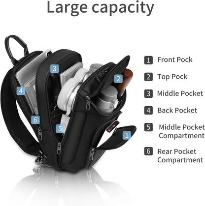 Sling Backpack Sling Bag Crossbody Backpack Shoulder Casual Daypack Rucksack for Men (Gray)