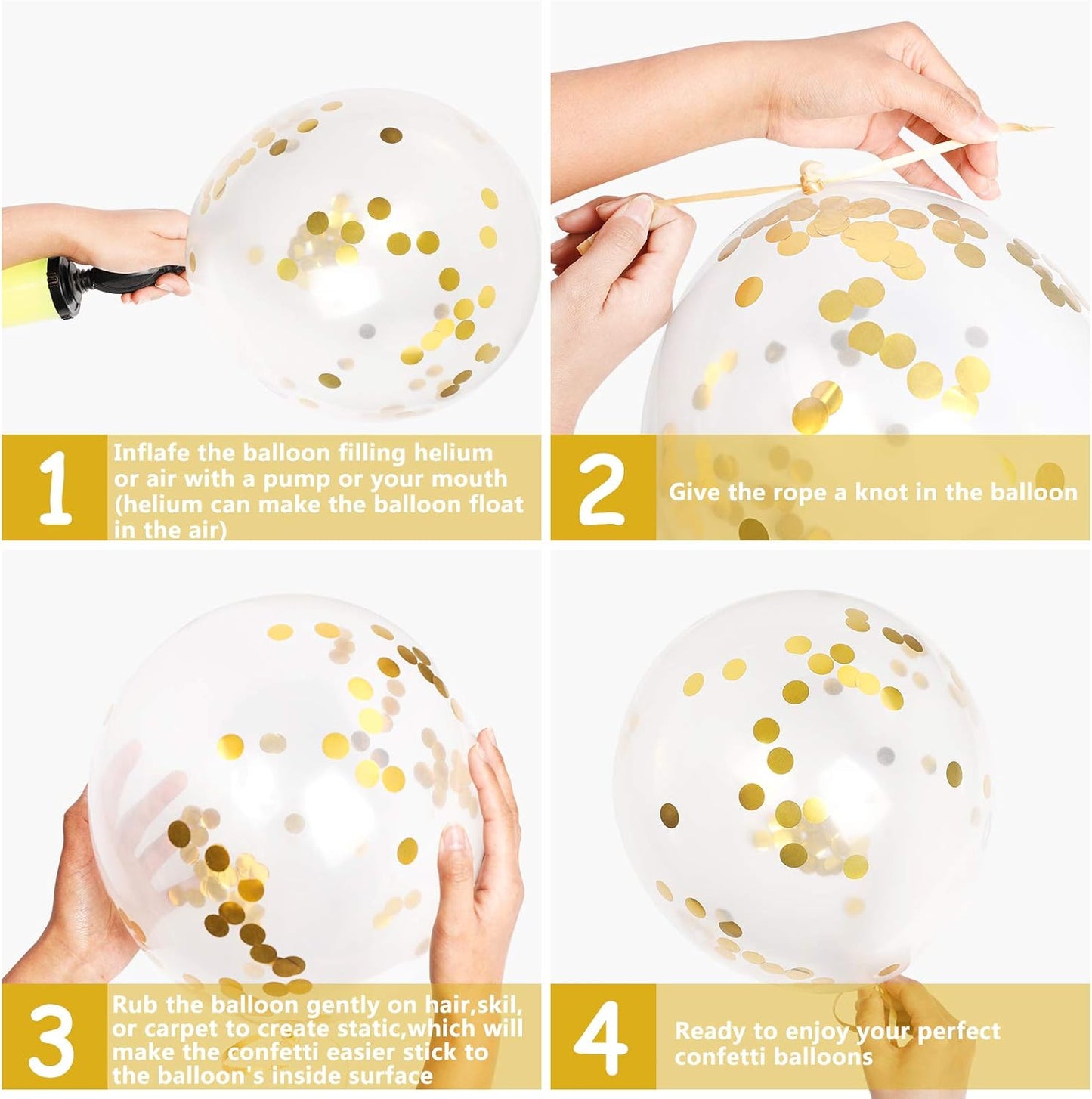 100Pcs 12Inch Black Balloons Black Gold Balloons Metallic Gold Confetti Latex Party Balloons for Men Women Kids Birthday Baby Shower Retirement Graduation Wedding Halloween Party Balloons Decorations