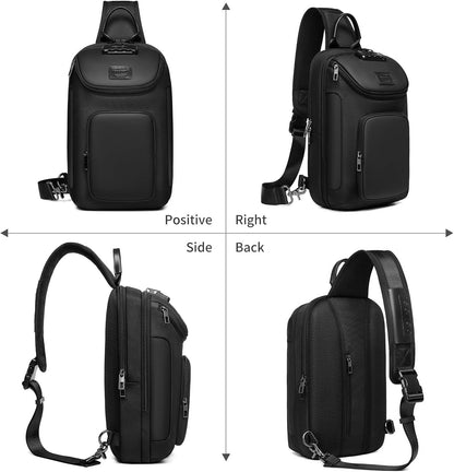 Sling Backpack Sling Bag Crossbody Backpack Shoulder Casual Daypack Rucksack for Men (Gray)