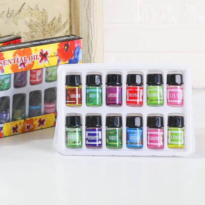 3/5Ml Natural Aromatherapy Essential Oils Set - Lavender/Rose/Jasmine Aromatic Oil for Reed Diffuser, Massage & Humidifier