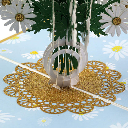 Pop up Card, Greeting Card, Daisy Bouquet Flowers, for Mother'S Day, Fathers Days, Anniversary Card, Birthday Card, Love Card, Valentine Cards, Thank You Card, All Occasions