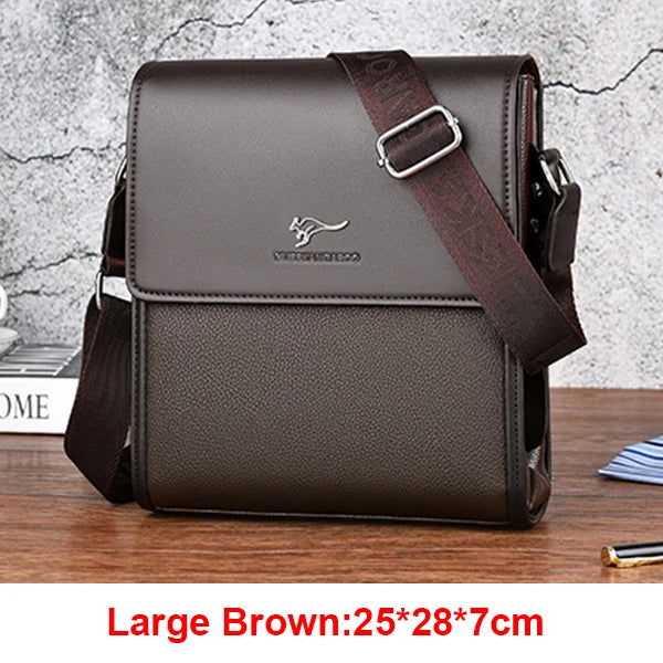 Luxury Brand Messenger Bag Men Leather Side Shoulder Bag For Men Business Office Work Bag Male Briefcase Casual Crossbody Bag
