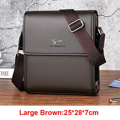 Luxury Brand Messenger Bag Men Leather Side Shoulder Bag For Men Business Office Work Bag Male Briefcase Casual Crossbody Bag