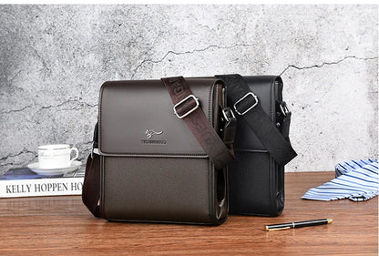Luxury Brand Messenger Bag Men Leather Side Shoulder Bag For Men Business Office Work Bag Male Briefcase Casual Crossbody Bag