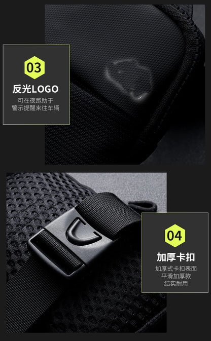 New chest bag for men and women's leisure, fitness, sports, crossbody bag, chest bag, casual men's bag, large capacity bag trend