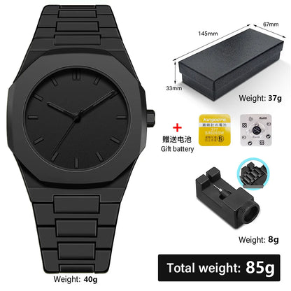 Minimalist Design Quartz Watch for Men Casual Lightweight Plastic Strap Waterproof Sports Business Watches Man Creative Clock