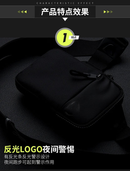 New chest bag for men and women's leisure, fitness, sports, crossbody bag, chest bag, casual men's bag, large capacity bag trend