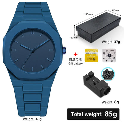 Minimalist Design Quartz Watch for Men Casual Lightweight Plastic Strap Waterproof Sports Business Watches Man Creative Clock