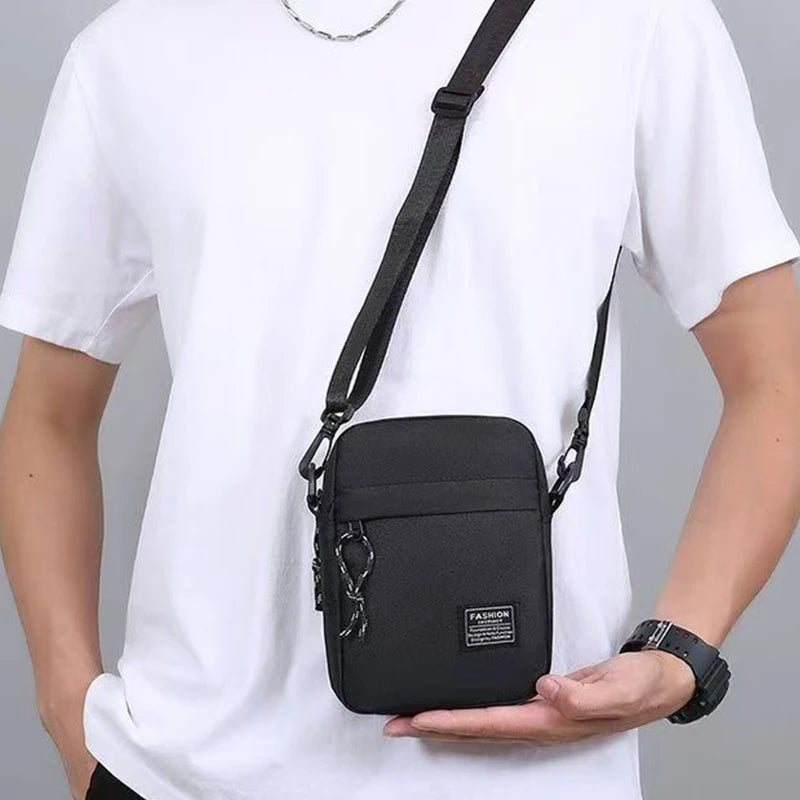 Premium Men’s Nylon Shoulder Bag – Multi-Purpose Crossbody for School or Daily Commute