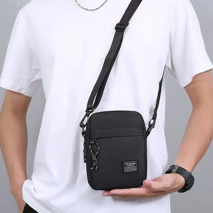 Premium Men’s Nylon Shoulder Bag – Multi-Purpose Crossbody for School or Daily Commute