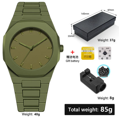 Minimalist Design Quartz Watch for Men Casual Lightweight Plastic Strap Waterproof Sports Business Watches Man Creative Clock