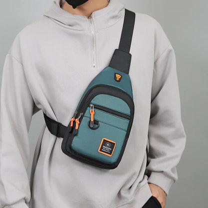 Men's leisure outdoor hiking bike shoulder bag, waterproof sports crossbody bag, travel backpack, men's chest bag, shoulder bag