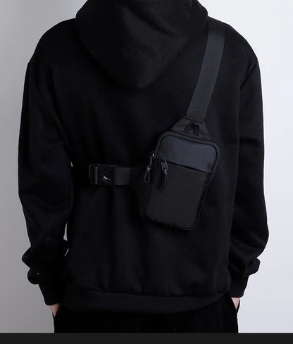 New chest bag for men and women's leisure, fitness, sports, crossbody bag, chest bag, casual men's bag, large capacity bag trend