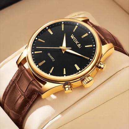 2025 Mens Watch Chronograph Moon Phase Pattern Luminous Top Luxury Sport Male Wristwatch Leather Men Quartz Watches Casual Clock