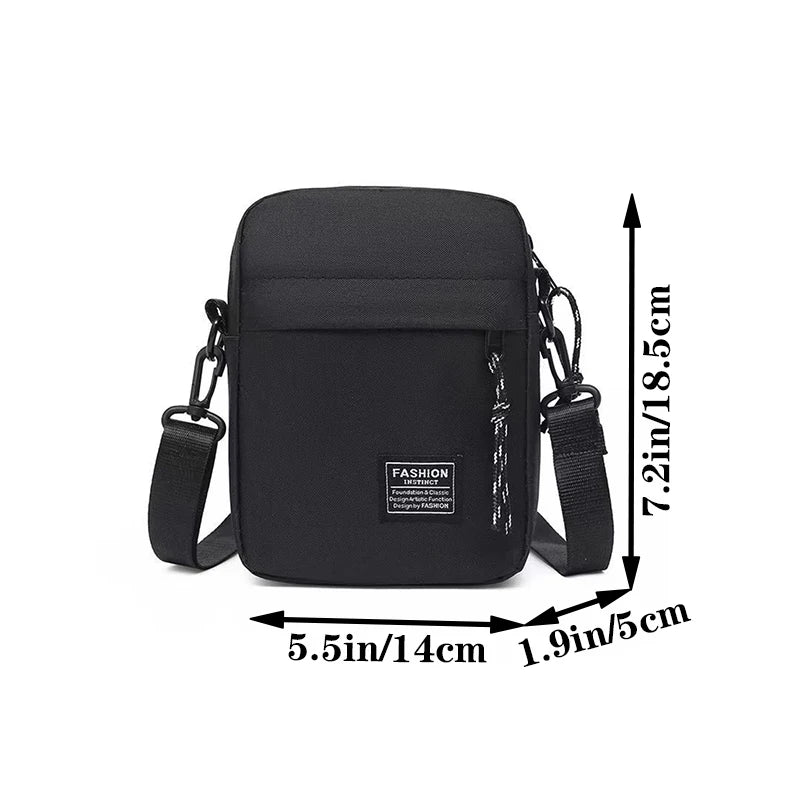 Premium Men’s Nylon Shoulder Bag – Multi-Purpose Crossbody for School or Daily Commute