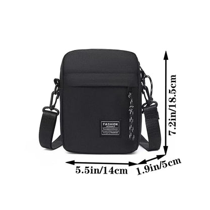 Premium Men’s Nylon Shoulder Bag – Multi-Purpose Crossbody for School or Daily Commute