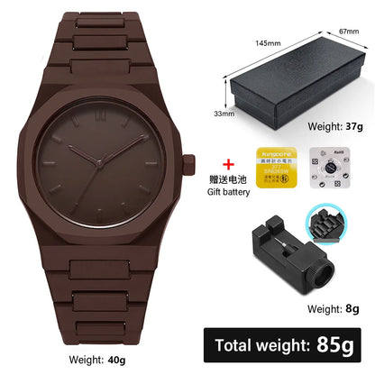 Minimalist Design Quartz Watch for Men Casual Lightweight Plastic Strap Waterproof Sports Business Watches Man Creative Clock