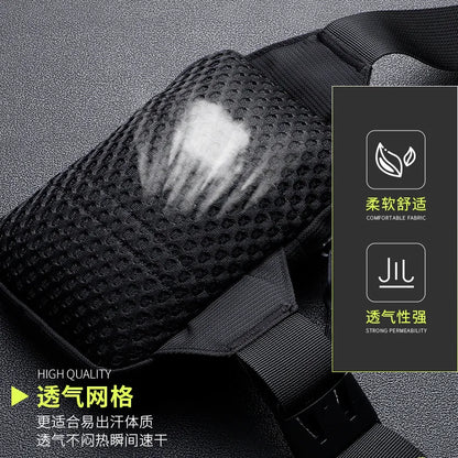 New chest bag for men and women's leisure, fitness, sports, crossbody bag, chest bag, casual men's bag, large capacity bag trend