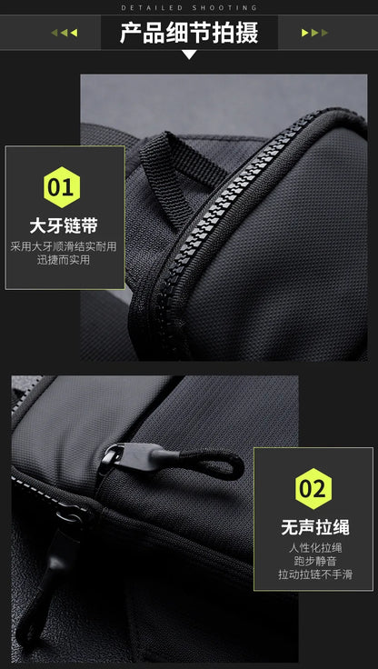 New chest bag for men and women's leisure, fitness, sports, crossbody bag, chest bag, casual men's bag, large capacity bag trend