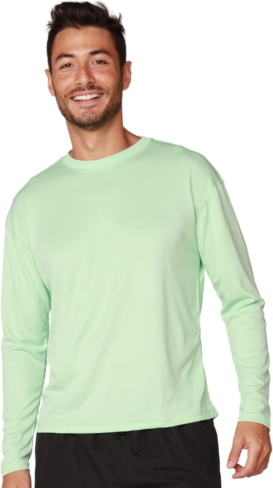 Swim Shirts for Men UPF50+ Sun Protection Shirts Mens Long Sleeve Mens Rash Guard