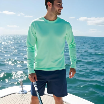 Swim Shirts for Men UPF50+ Sun Protection Shirts Mens Long Sleeve Mens Rash Guard