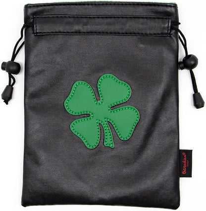 Leather Golf Tee Pouch with Drawstrings - Valuables Bag for Men & Women