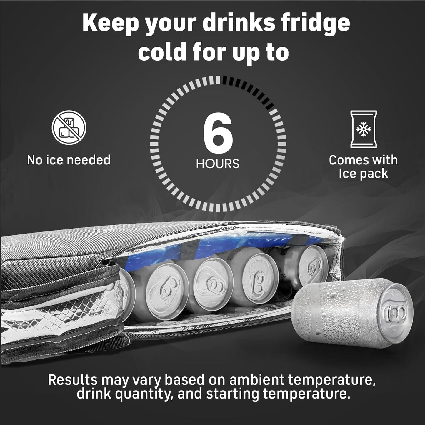 Frostbox Golf Bag Cooler with Ice Pack | Insulated 6-Can Beer Sleeve | Stays Cold for Hours Discreet Hidden Design - Fits in Golf Bag