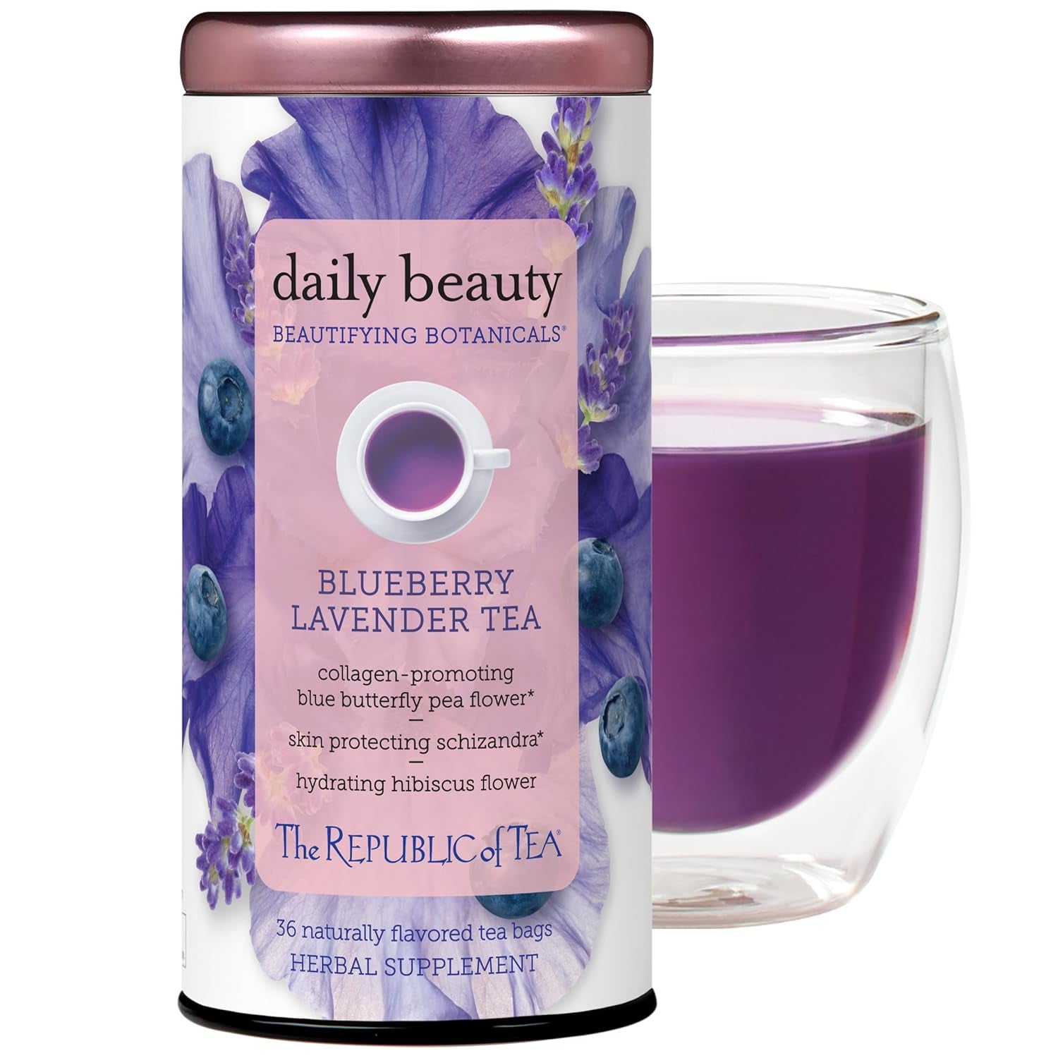 - Beautifying Botanicals® Daily Beauty Blueberry Lavender Herbal Tea Bags(36 Count)
