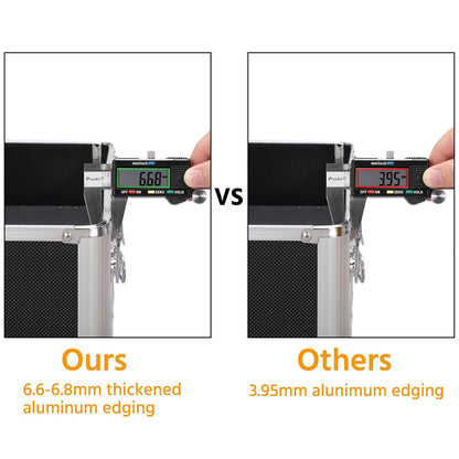 Pro Aluminum Rolling Makeup Case Salon Cosmetic Box Organizer Trolley Beauty Train Case,Black