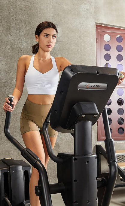 Women'S High Waist Workout Yoga Shorts with Pockets, Non See-Through Stretch Tummy Control Athletic Shorts