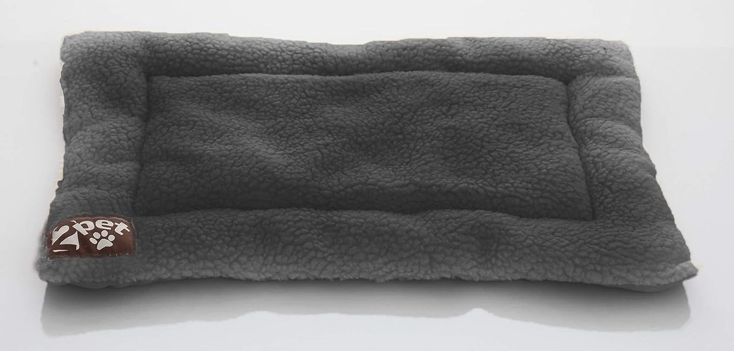 Crate Pad Comfy Cushion Ultra Soft Breathable Puppy Bed Crate Mat - Safe Bed for Dogs, Cats - Lightweight Nap Pad for Dog Kennels and Pet Carriers - 30" Length -Grey