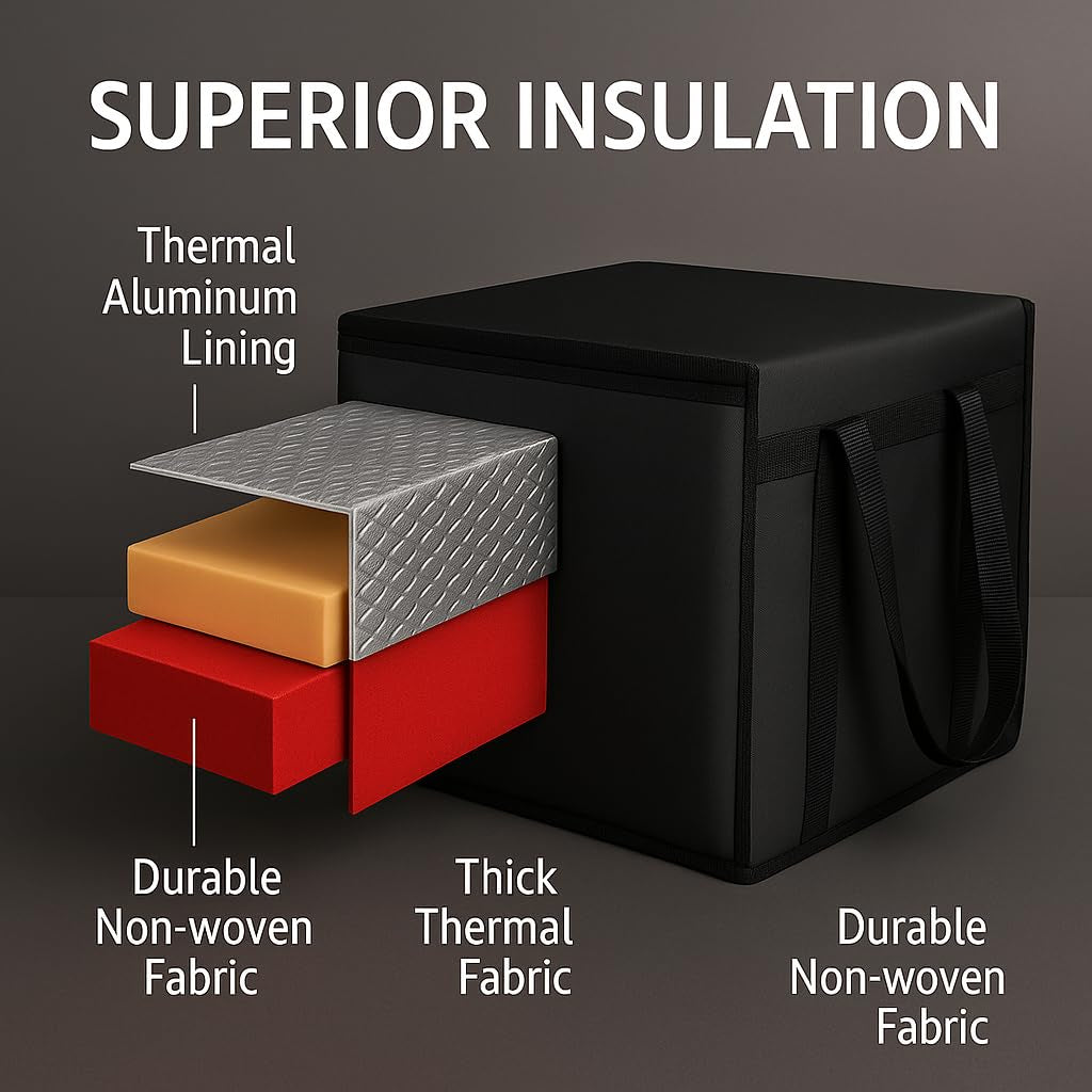 Catering Bag Doordash 22X14X13 3 Pack Insulated Food Delivery Bag Cooler Bags Keep Food Warm Therma Cooler Bags Therma Catering Shopper Accessories Hot