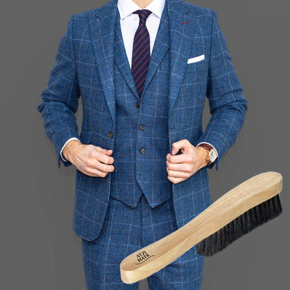 Fedora Hat Brush Lint Remover Duster Brushes for Felt Hats 100% Horse Hair (Black) Wood Brush